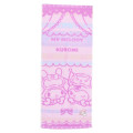 Japan Sanrio Jacquard Embroidered Long Towel - Kuromi & My Melody / Girl Night - 1