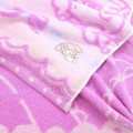 Japan Sanrio Jacquard Embroidered Long Towel - Kuromi & My Melody / Girl Night - 2