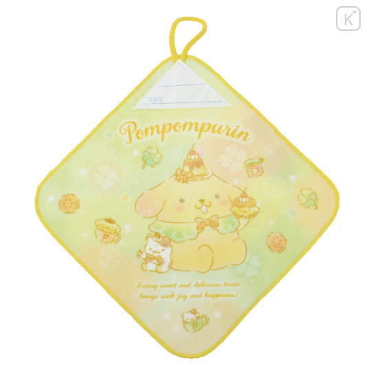 Japan Sanrio Hand Towel with Loop - Pompompurin / Dessert Party - 1