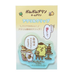 Japan Sanrio Acrylic Clip - Pompompurin / Comic Recommended Meal