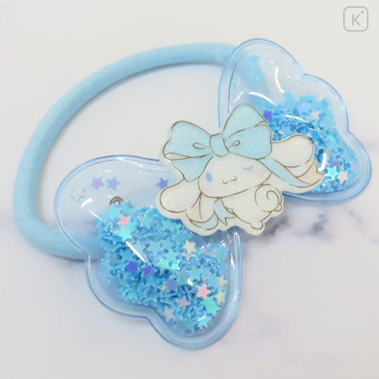 Japan Sanrio Mascot Hair Tie Set - Cinnamoroll / Ribbon Glitter Stars - 3