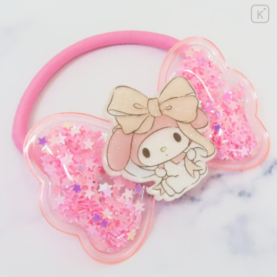 Japan Sanrio Mascot Hair Tie Set - My Melody / Ribbon Glitter Stars - 3