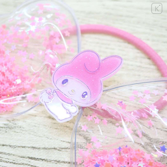 Japan Sanrio Mascot Hair Tie - My Melody / Ribbon Glitter Stars - 3