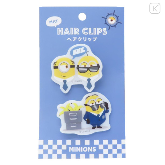 Japan Minions Hair Clip Set - Agents / Despicable Me 4 - 1