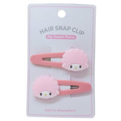 Japan Sanrio Face-shaped Hair Clip Set - My Sweet Piano