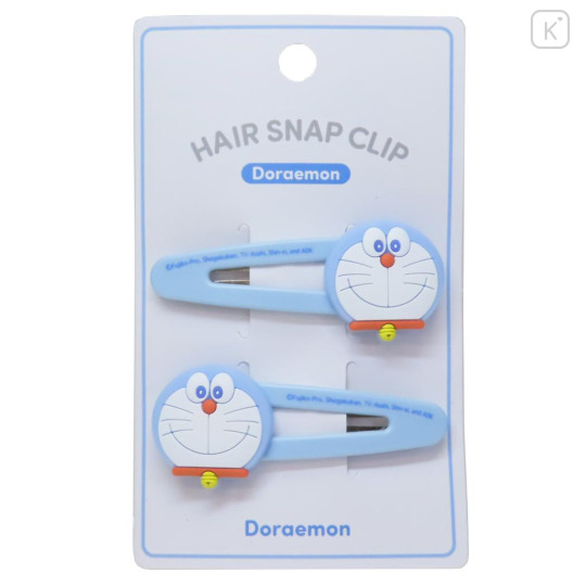 Japan Doraemon Face-shaped Hair Clip Set - Doraemon - 1