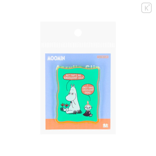 Japan Moomin Acrylic Clip - Little My & Moomintroll / Excellent Idea - 1