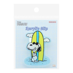 Japan Peanuts Acrylic Clip - Snoopy / Bon Voyage Joe Cool Surf