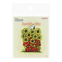 Japan Peanuts Acrylic Clip - Snoopy / Bon Voyage Sunflower