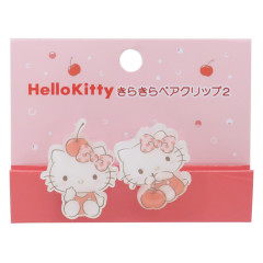 Japan Sanrio Acrylic Clip Set - Hello Kitty / Apple