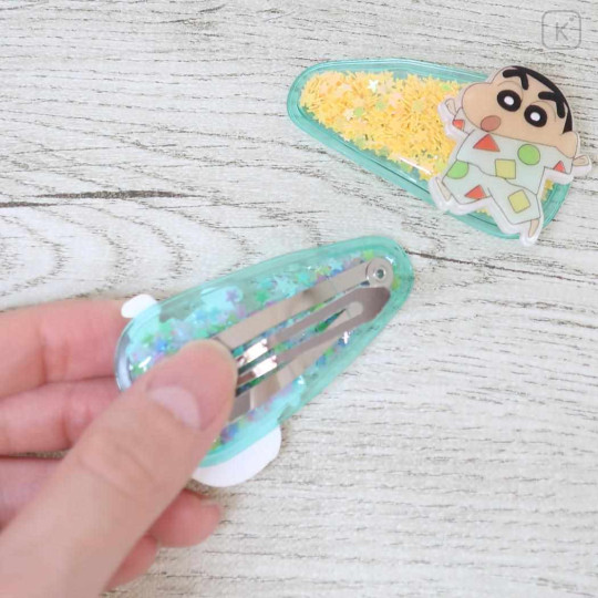 Japan Crayon Shin-chan Hair Clip Set - Shinnosuke Nohara : Glitter Stars - 2