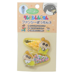 Japan Crayon Shin-chan Hair Clip Set - Sister Sunflower / Glitter Stars