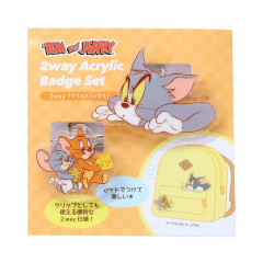 Japan Tom and Jerry Acrylic Badge & Clip Set - Gotcha