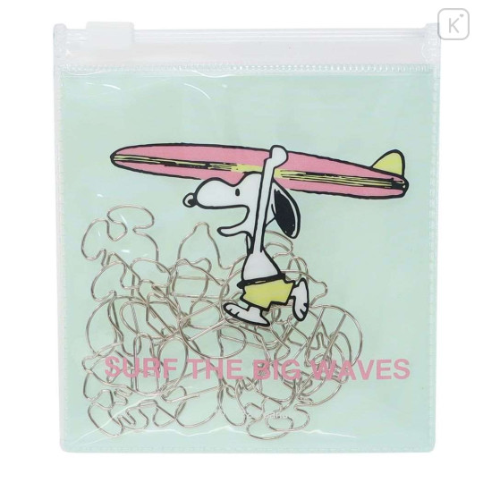 Japan Peanuts Paper Clip & Case - Snoopy / Surf - 1