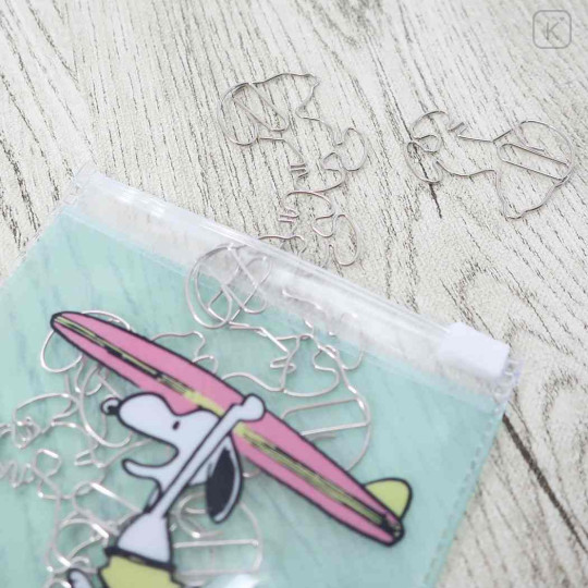 Japan Peanuts Paper Clip & Case - Snoopy / Surf - 2