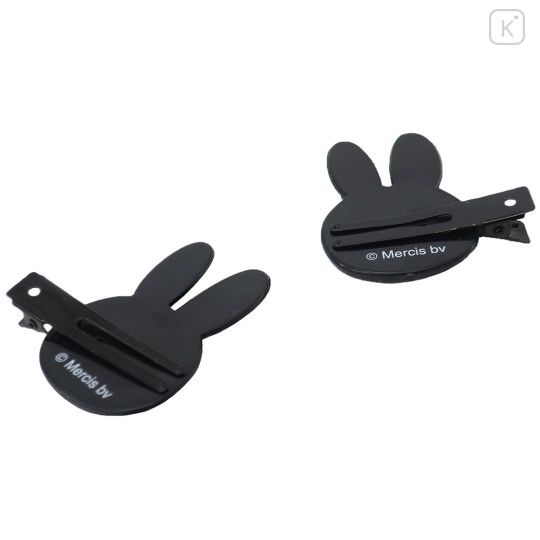 Japan Miffy Face-shaped Hair Clip - Miffy / Black - 2