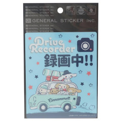 Japan Sanrio Car Vinyl Sticker - Cinnamoroll / Recording Now