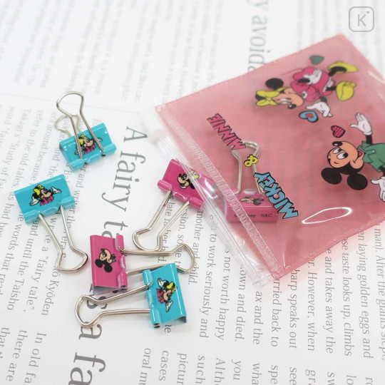 Japan Disney Binder Clip 6pcs Set - Mickey Mouse & Minnie Mouse - 2