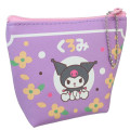 Japan Sanrio Triangular Mini Pouch - Kuromi / Retro Party - 2