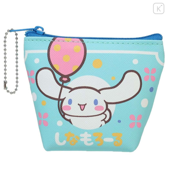 Japan Sanrio Triangular Mini Pouch - Cinnamoroll / Retro Party - 1