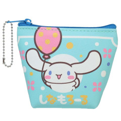 Japan Sanrio Triangular Mini Pouch - Cinnamoroll / Retro Party