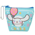 Japan Sanrio Triangular Mini Pouch - Cinnamoroll / Retro Party - 1