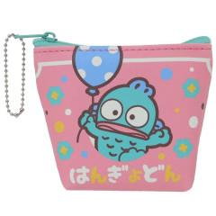 Japan Sanrio Triangular Mini Pouch - Hangyodon / Retro Party