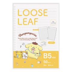 Japan Sanrio B5 26 Hole Loose Leaf Paper - Pompompurin