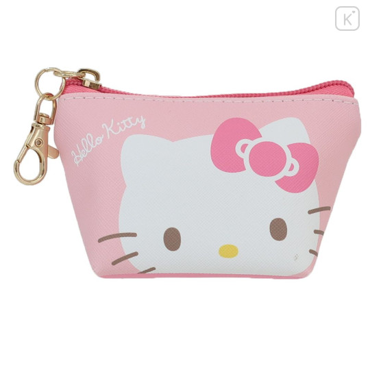 Japan Sanrio Triangular Mini Pouch - Hello Kitty / Light Pink - 1