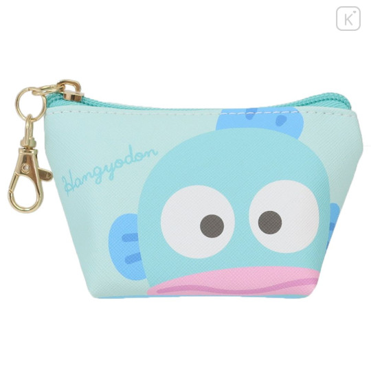 Japan Sanrio Triangular Mini Pouch - Hangyodon / Light Green - 1