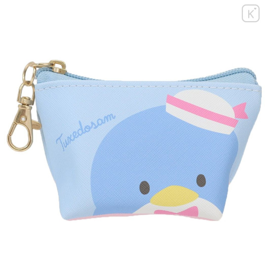 Japan Sanrio Triangular Mini Pouch - Tuxedo Sam / Light Blue - 1