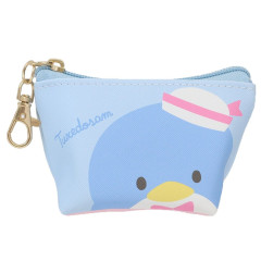 Japan Sanrio Triangular Mini Pouch - Tuxedo Sam / Light Blue