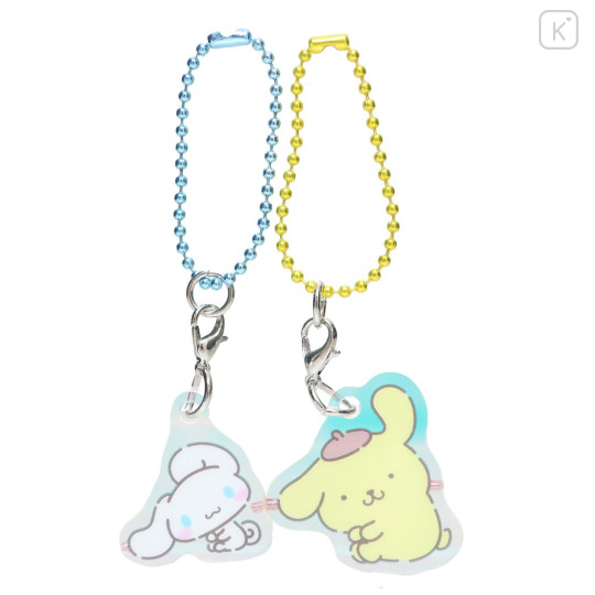 Japan Sanrio Acrylic Keychain Connecting Set - Cinnamoroll & Pompompurin / Aurora - 1