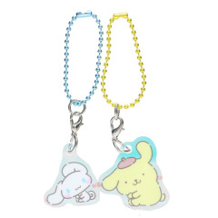 Japan Sanrio Acrylic Keychain Connecting Set - Cinnamoroll & Pompompurin / Aurora