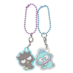 Japan Sanrio Acrylic Keychain Connecting Set - Badtz-maru & Hangyodon / Aurora