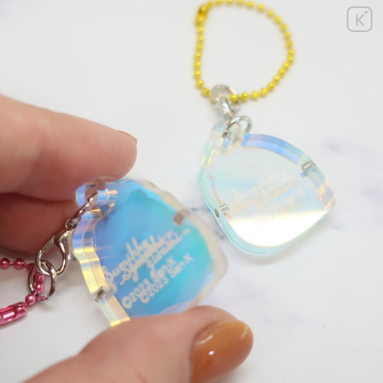 Japan San-X Acrylic Keychain Connecting Set - Sumikko Gurashi : Baby Aurora Shirokuma & Neko - 2