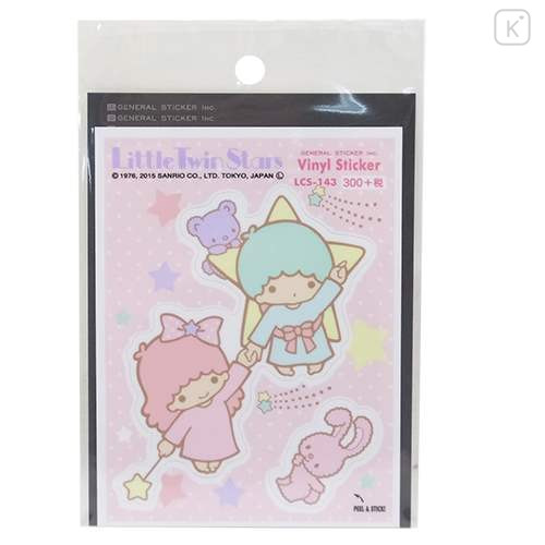 Japan Sanrio Vinyl Sticker - Little Twin Stars / Hand in hand - 1