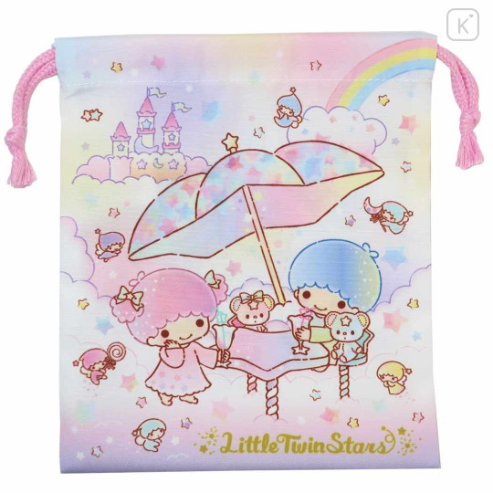 Japan Sanrio Drawstring Pouch - Little Twin Stars / Angel Party - 1