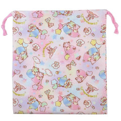 Japan Sanrio Drawstring Pouch (M) - Little Twin Stars / Angel Party