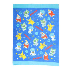 Japan Pokemon Nap Blanket - Fuecoco & Pikachu & Quaxly & Sprigatito / Blue