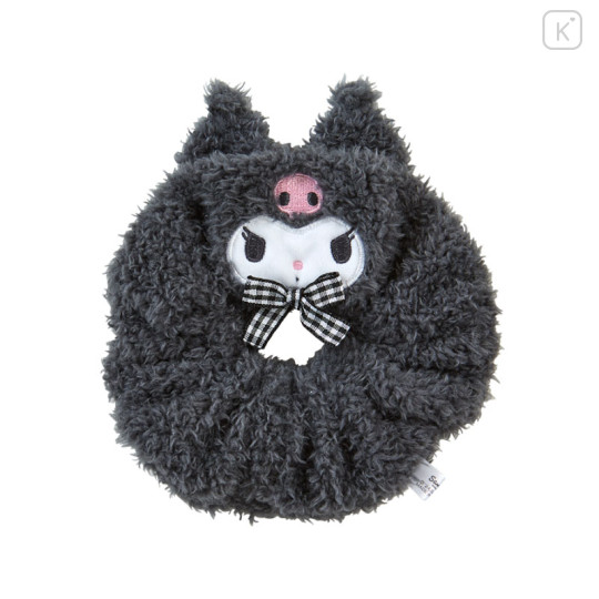 Japan Sanrio Original Face-shaped Scrunchie - Kuromi - 1