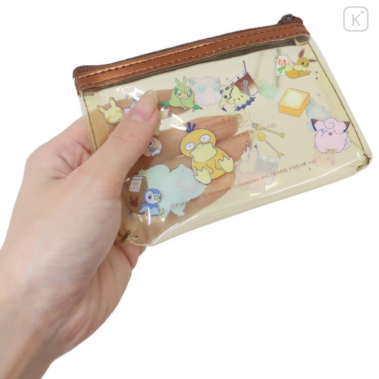 Japan Pokemon Clear Mini Pouch - Characters / Enjoy Tea Time - 2