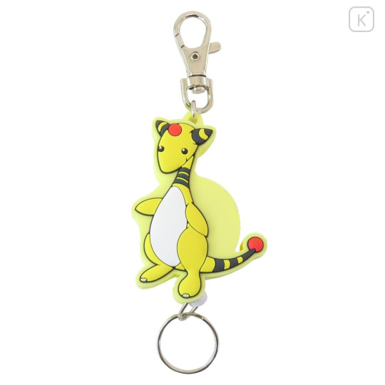 Japan Pokemon Rubber Reel Keychain - Ampharos - 1