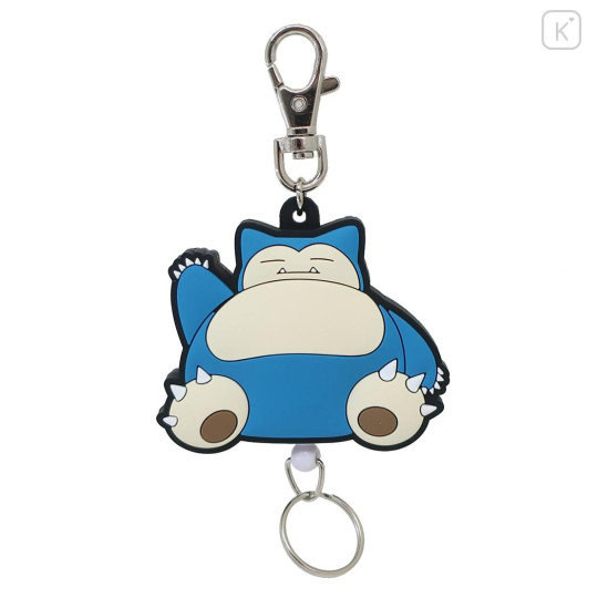 Japan Pokemon Rubber Reel Keychain - Snorlax - 1