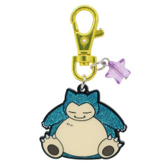 Japan Pokemon Sparkling Metal Keychain - Snorlax