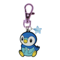 Japan Pokemon Sparkling Metal Keychain - Piplup