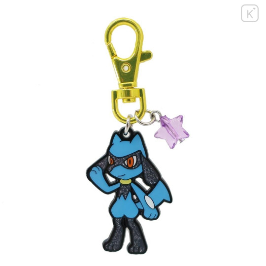 Japan Pokemon Sparkling Metal Keychain - Riolu - 1