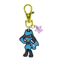 Japan Pokemon Sparkling Metal Keychain - Riolu