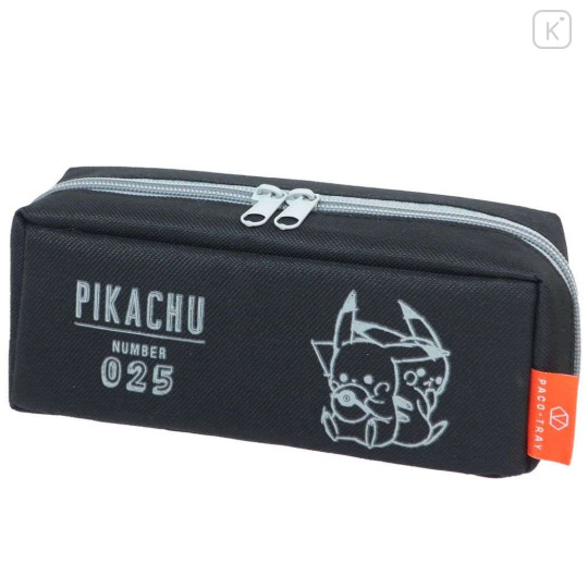 Japan Pokemon Pacotray Pen Pouch - Pikachu / Black & White - 1