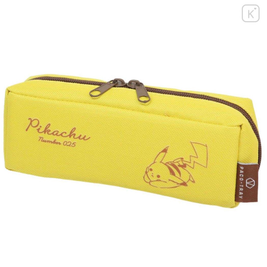 Japan Pokemon Pacotray Pen Pouch - Pikachu / Yellow & Brown - 1